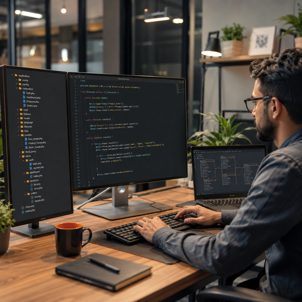 CodeIgniter developer working on a structured PHP business web application with database and API integrations.