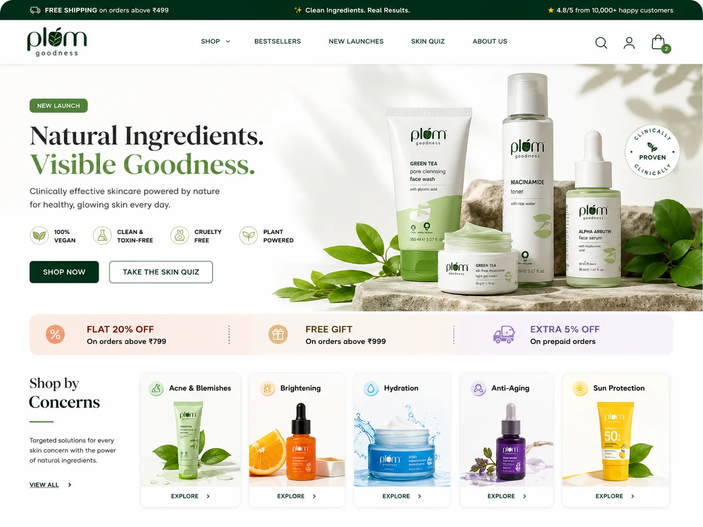 Sample D2C product brand store with focused product storytelling and brand-led merchandising.