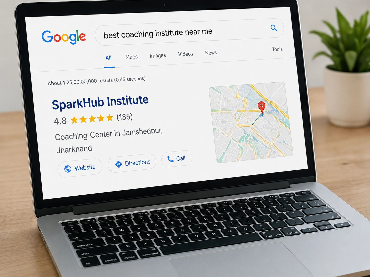 Search and analytics dashboard representing institute website SEO and visibility.
