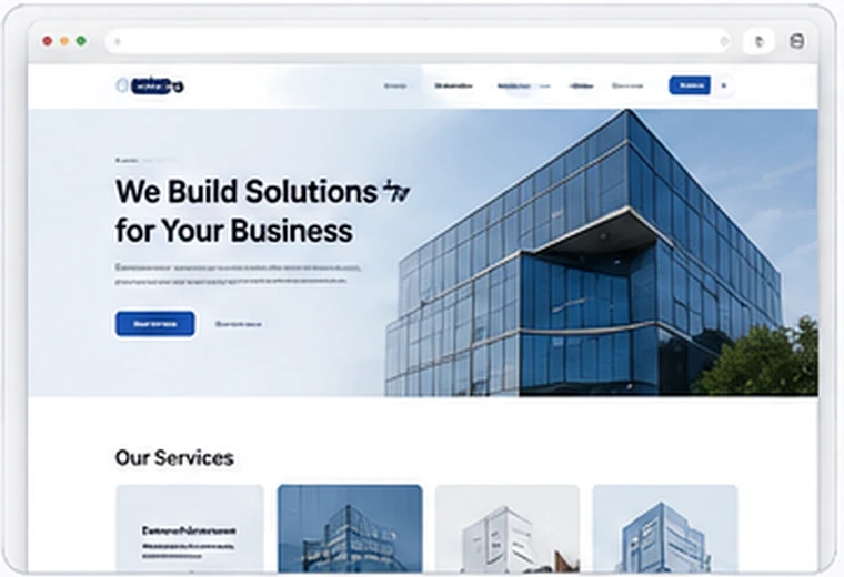Professional corporate business website design preview.