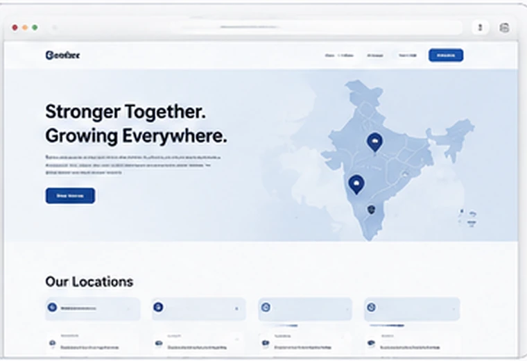 Franchise and multi-location business website design preview.