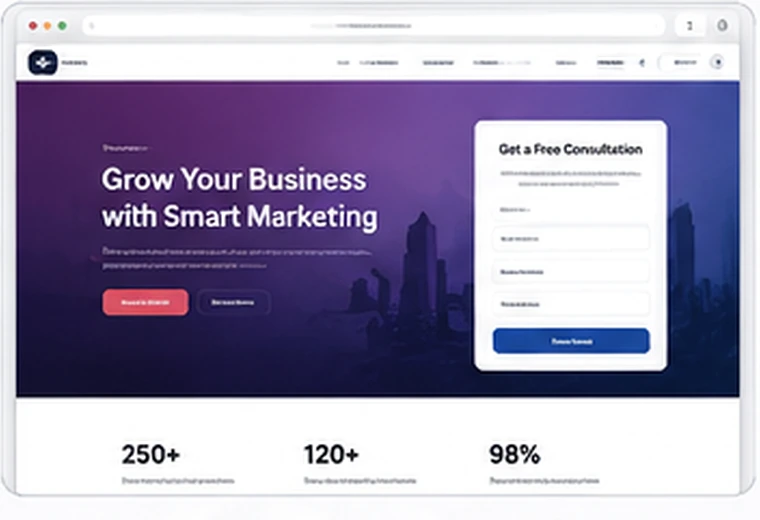 High-converting landing page and campaign website design preview.