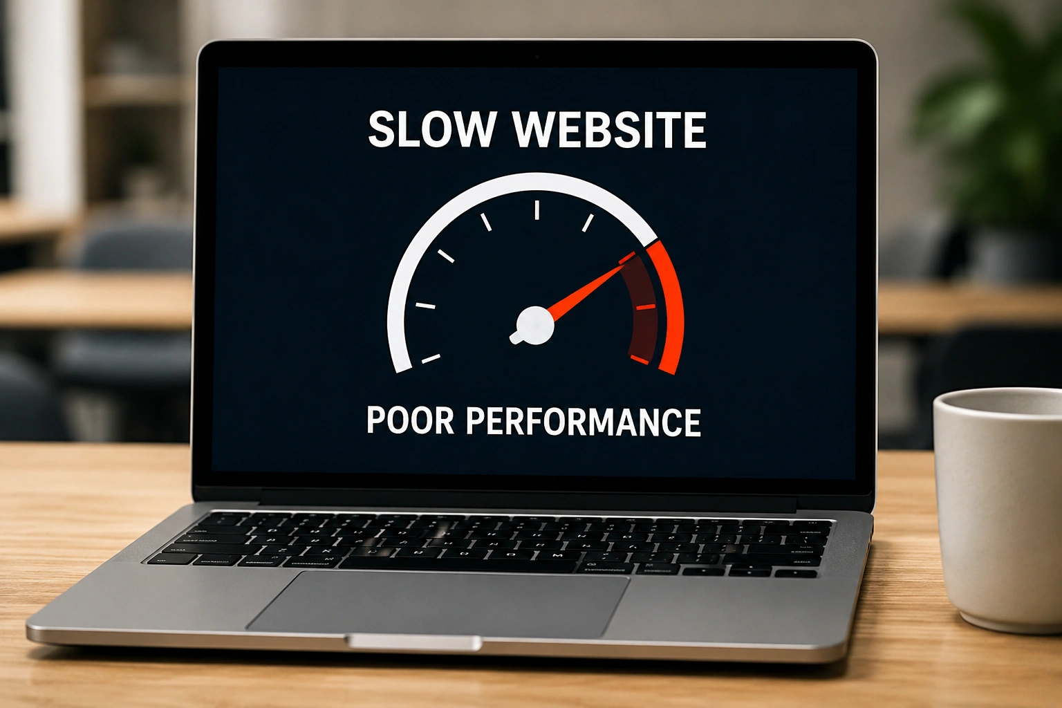 Business owner reviewing an older website and considering a redesign.